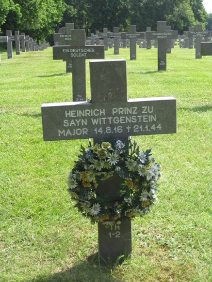 (4) major heinrich prinz zu sayn-wittgenstein luftwaffe night fighter ace grave tomb